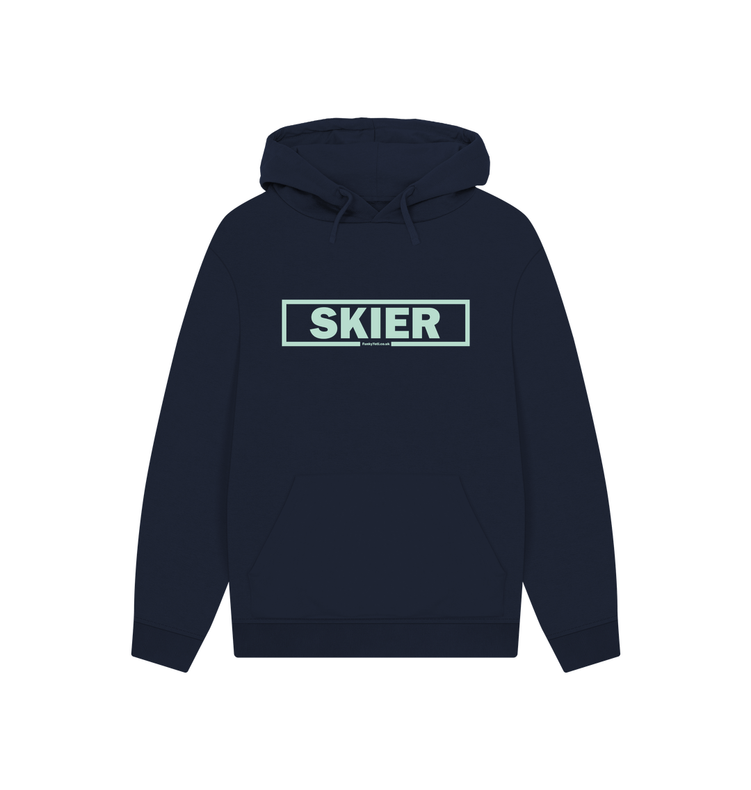 Navy Printed Hoody Front