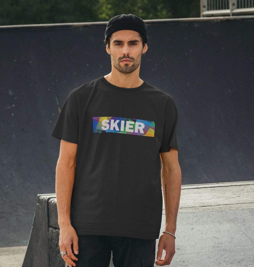 Men's Skier Censor Bar Organic Tee