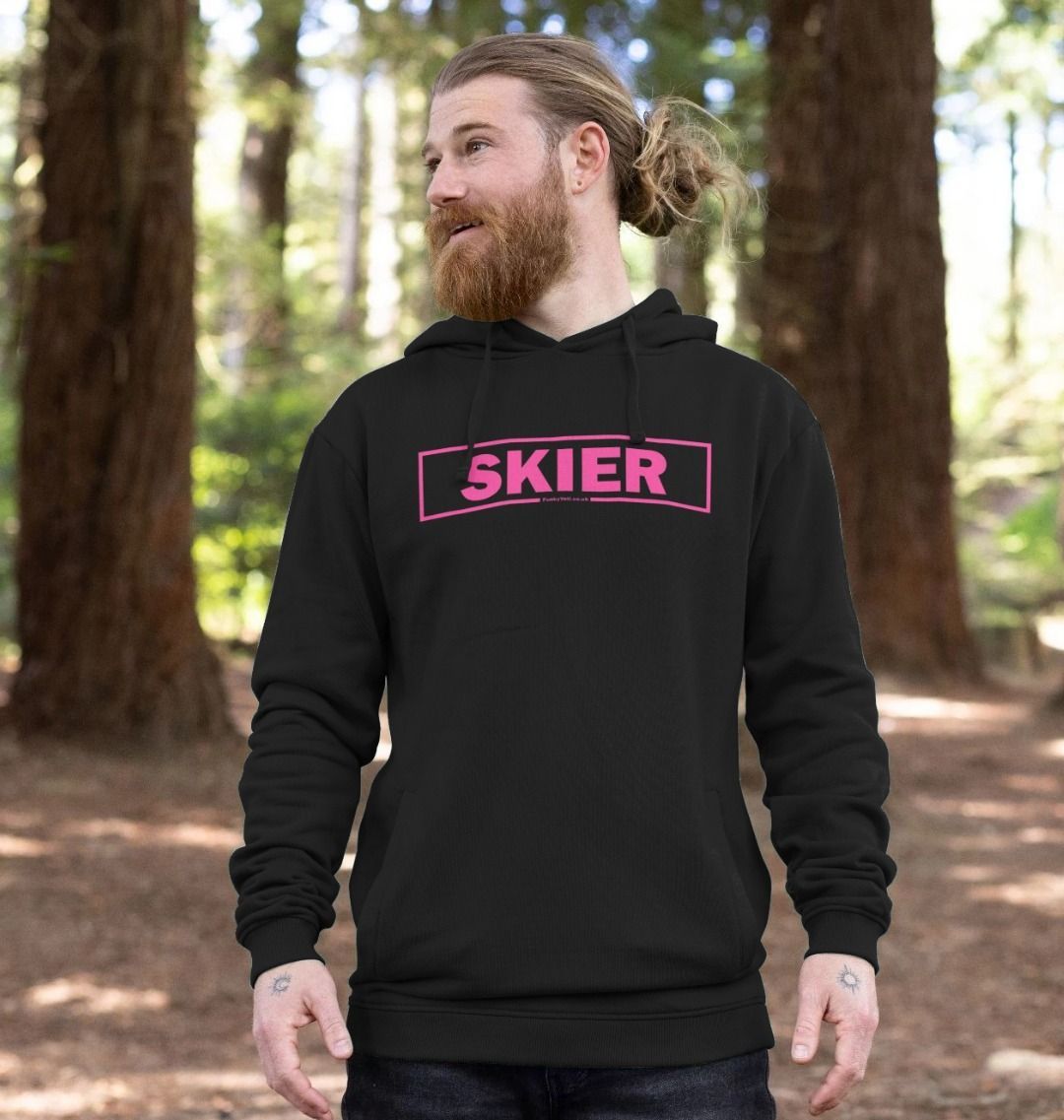 Men's Skier Censor Bar Organic Pullover Hoodie