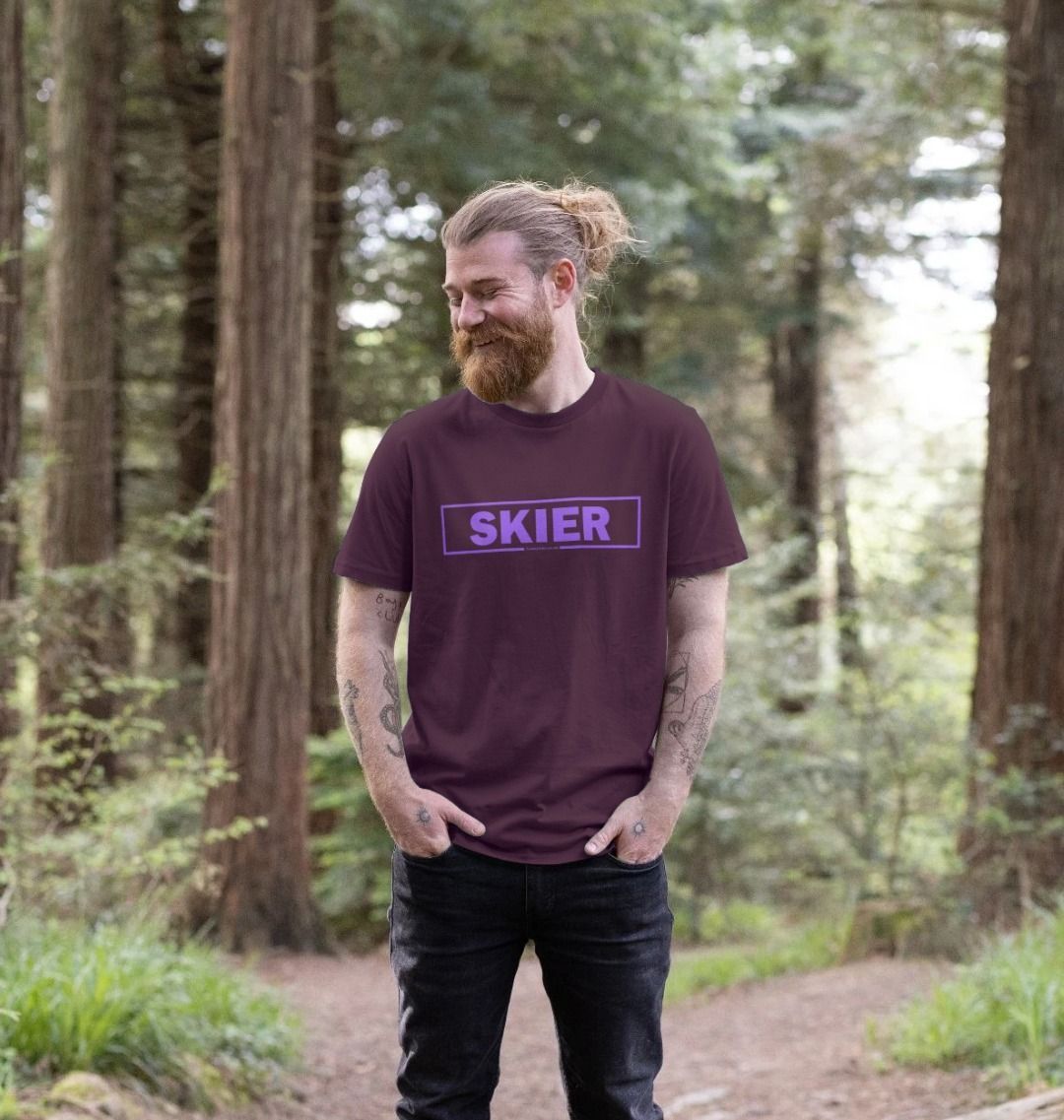 Men's Skier Censor Bar Organic Tee