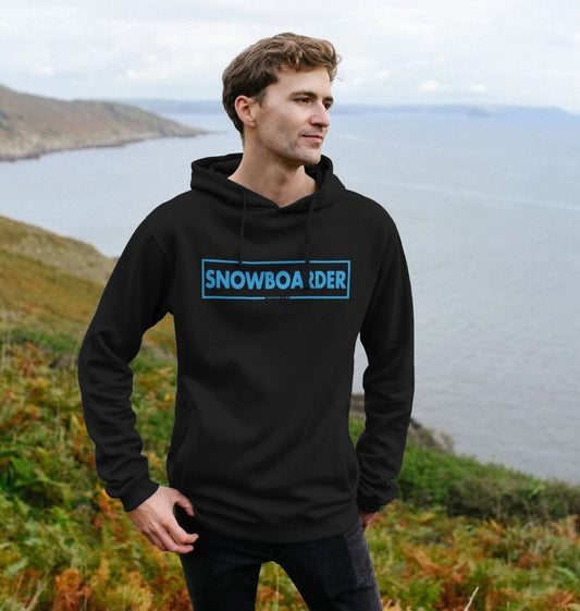 Men's Snowboarder Censor Bar Organic Pullover Hoodie