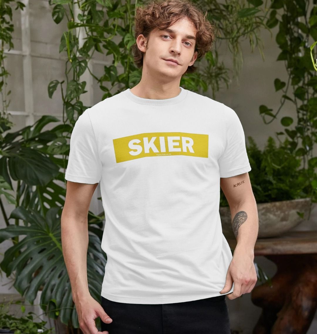 Men's Skier Censor Bar Organic Tee