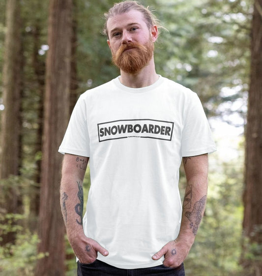 Men's Snowboarder Censor Bar Organic Tee