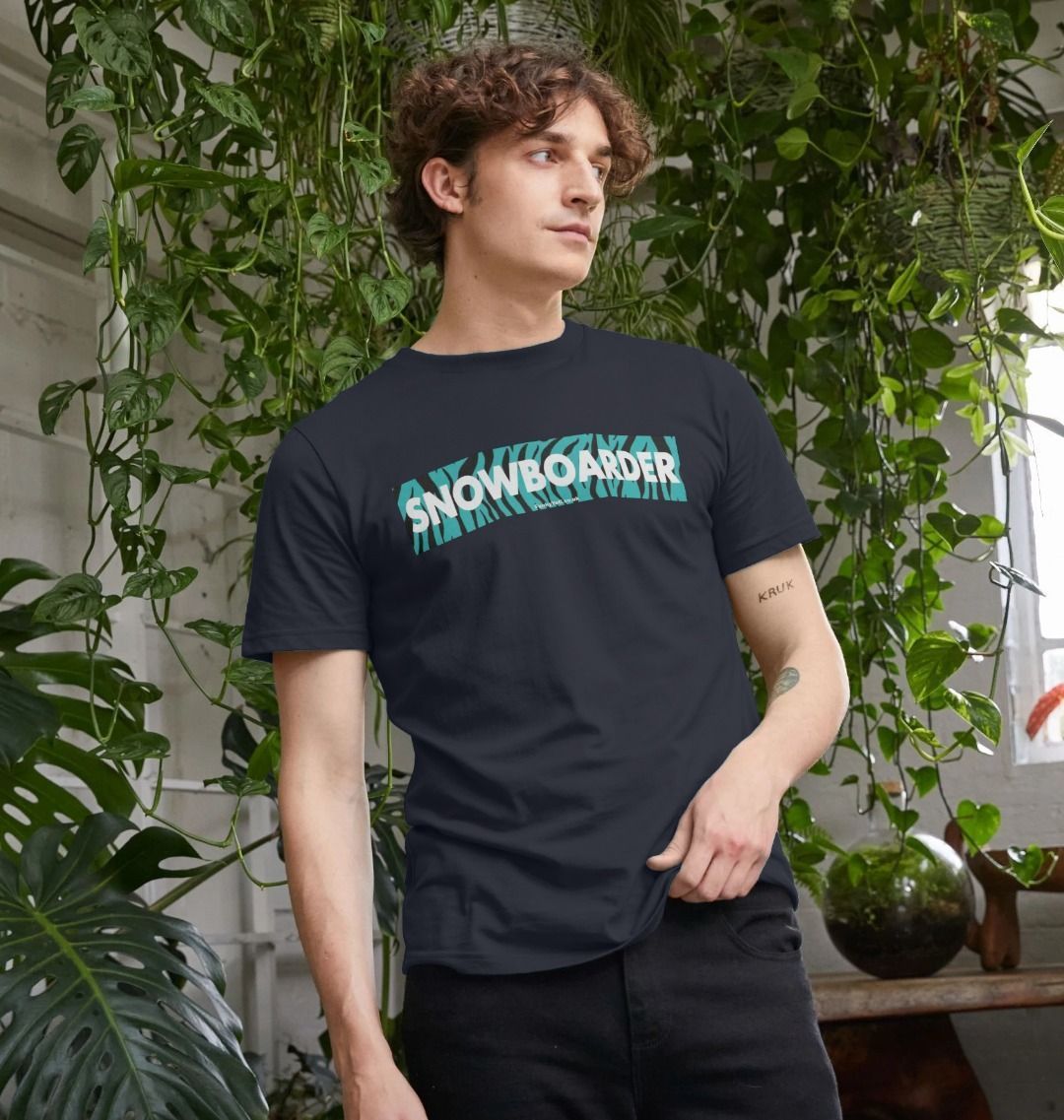 Men's Snowboarder Censor Bar Organic Tee