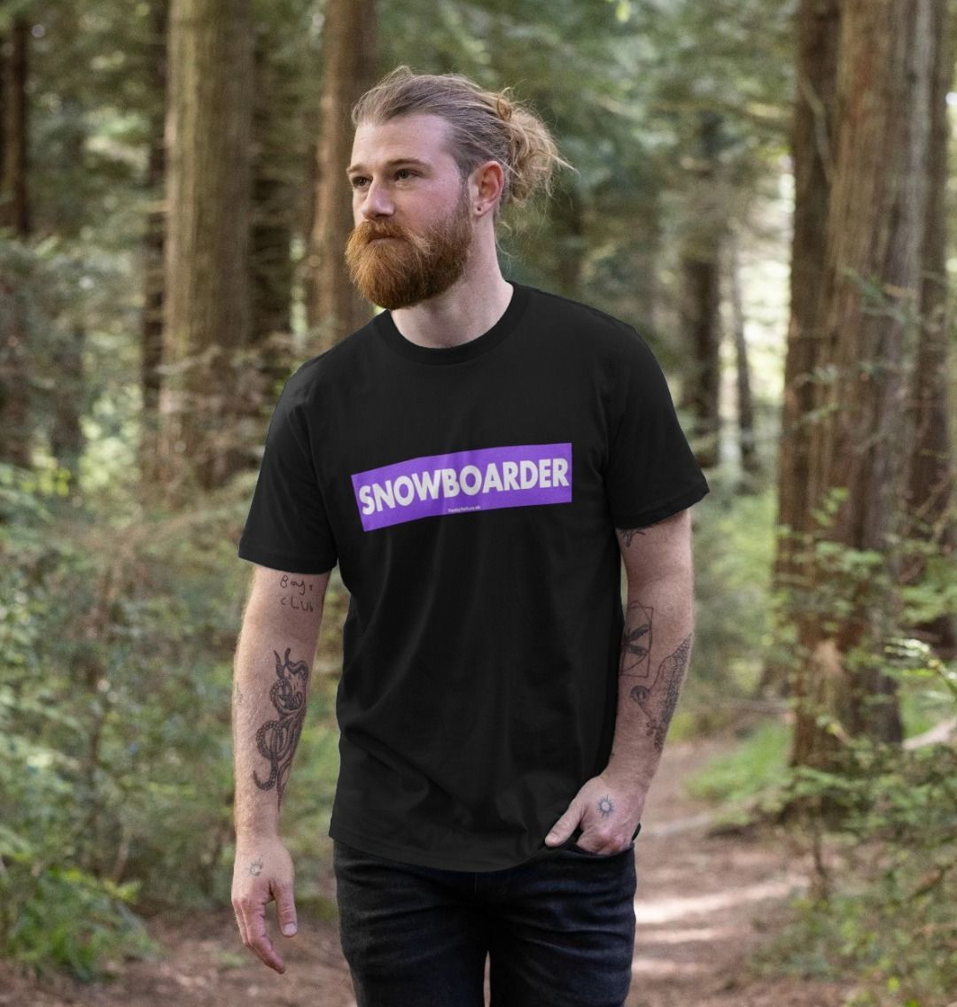 Men's Snowboarder Censor Bar Organic Tee