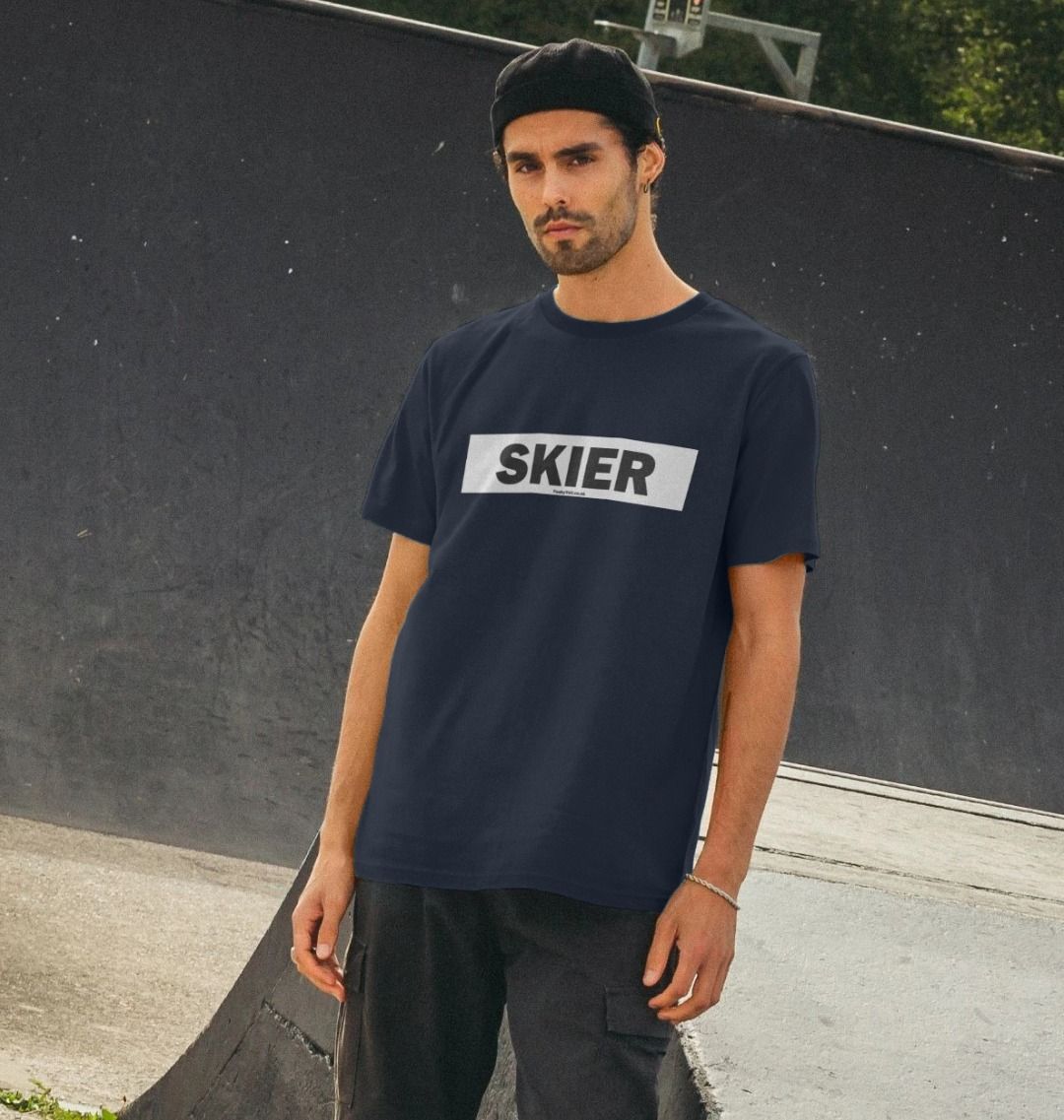 Men's Skier Censor Bar Organic Tee