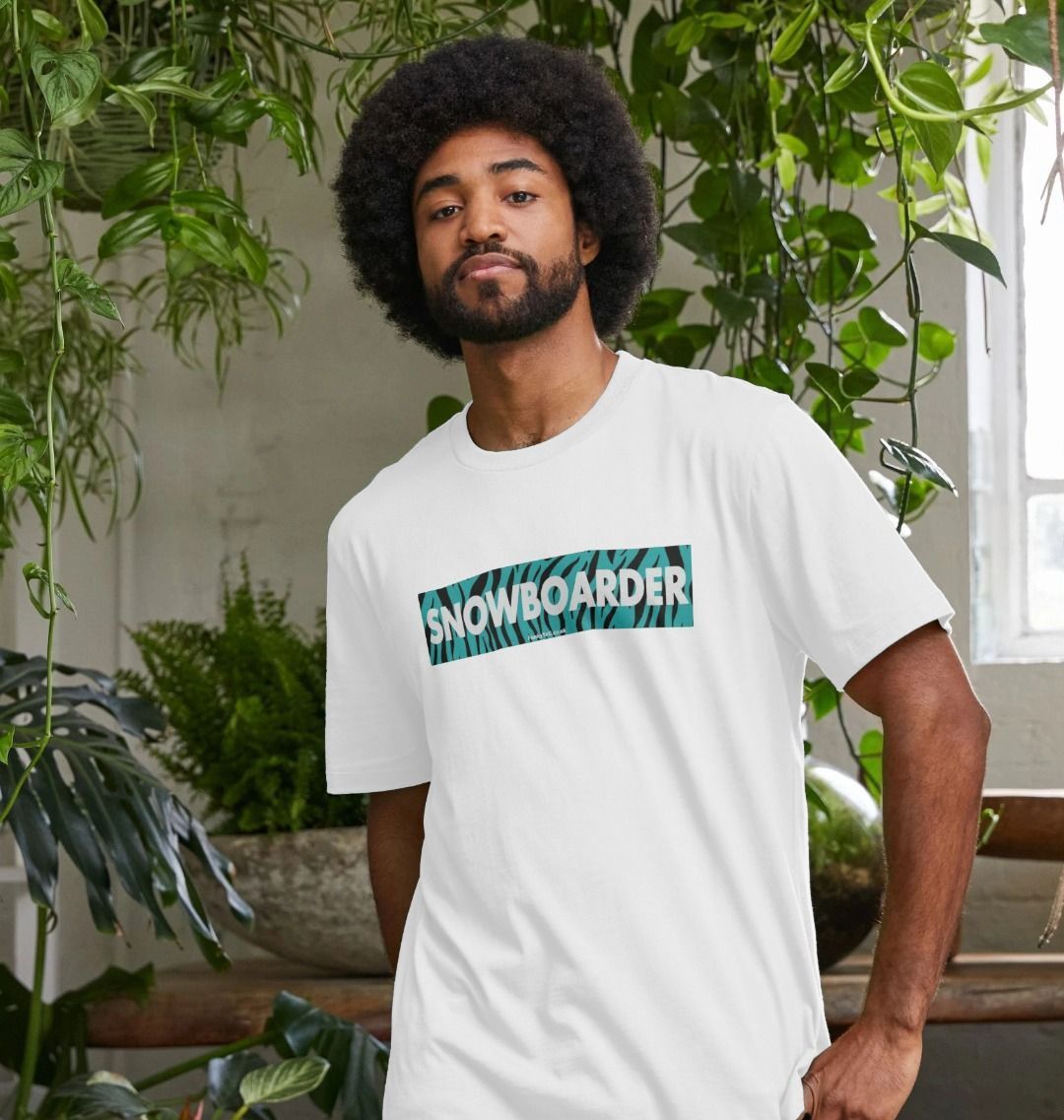 Men's Snowboarder Censor Bar Organic Tee