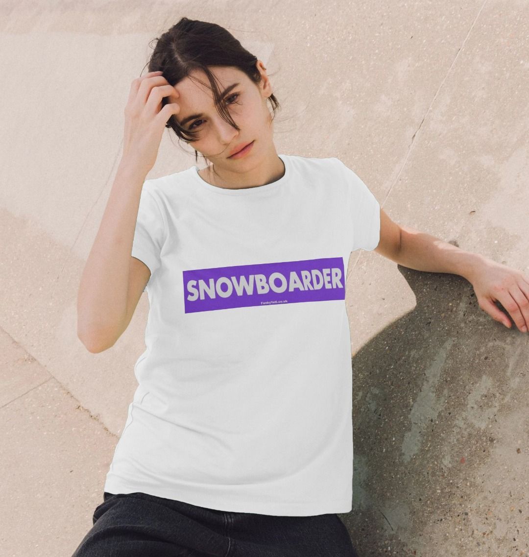 Women's Snowboarder Censor Bar Organic Tee
