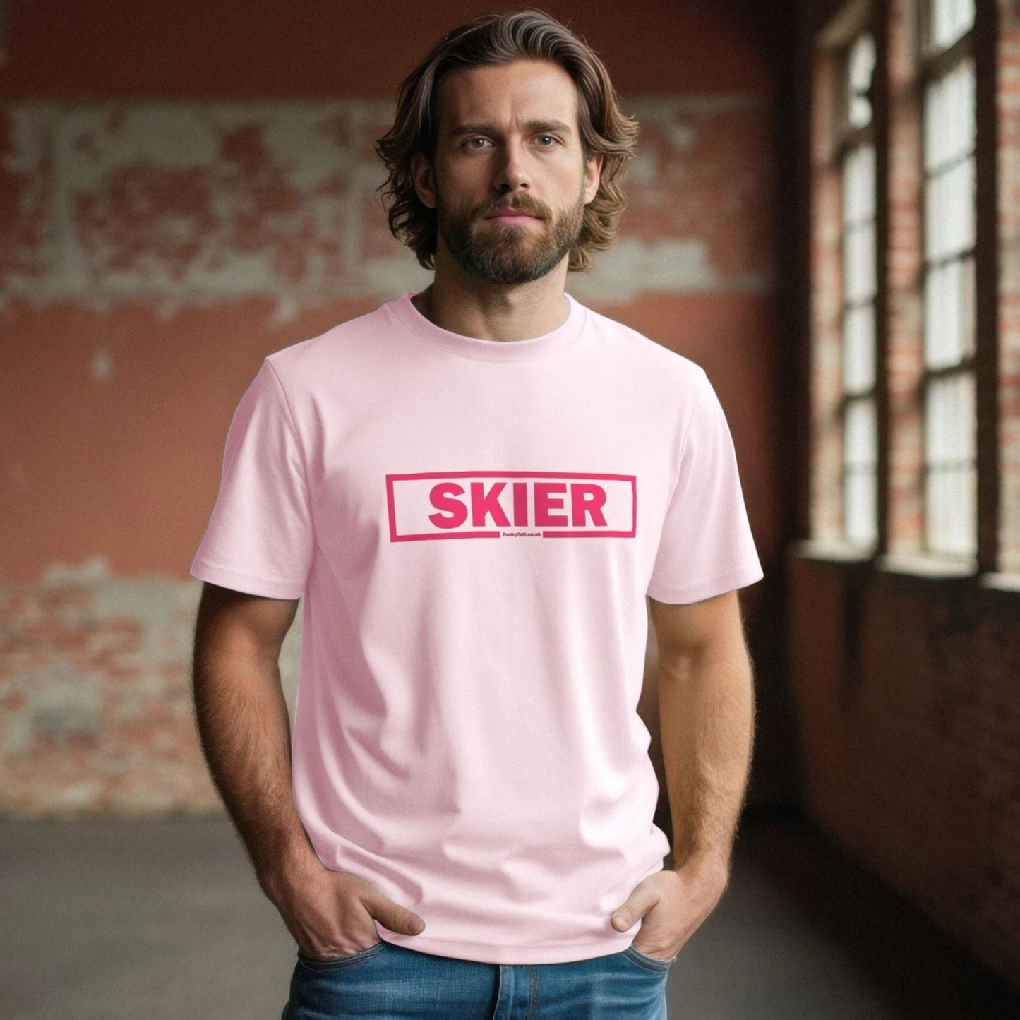 Men's Skier Censor Bar Organic Tee