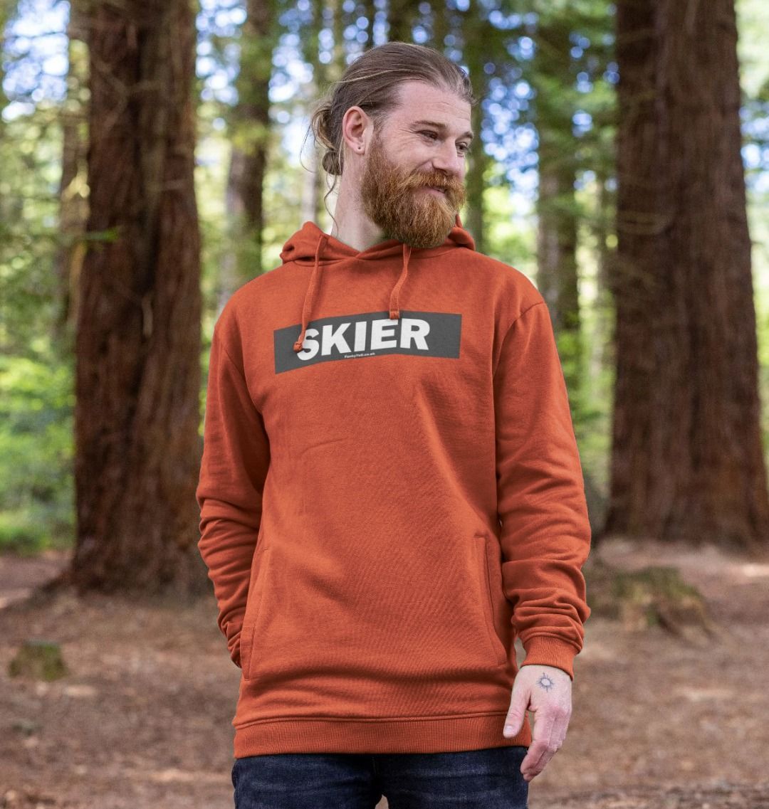 Men's Skier Censor Bar Organic Pullover Hoodie