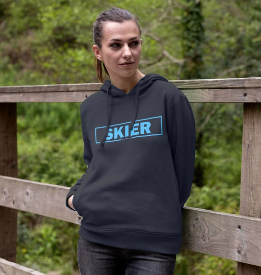 Women's Skier Censor Bar Organic Pullover Hoodie