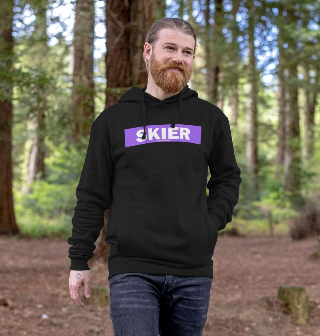 Men's Skier Censor Bar Organic Pullover Hoodie