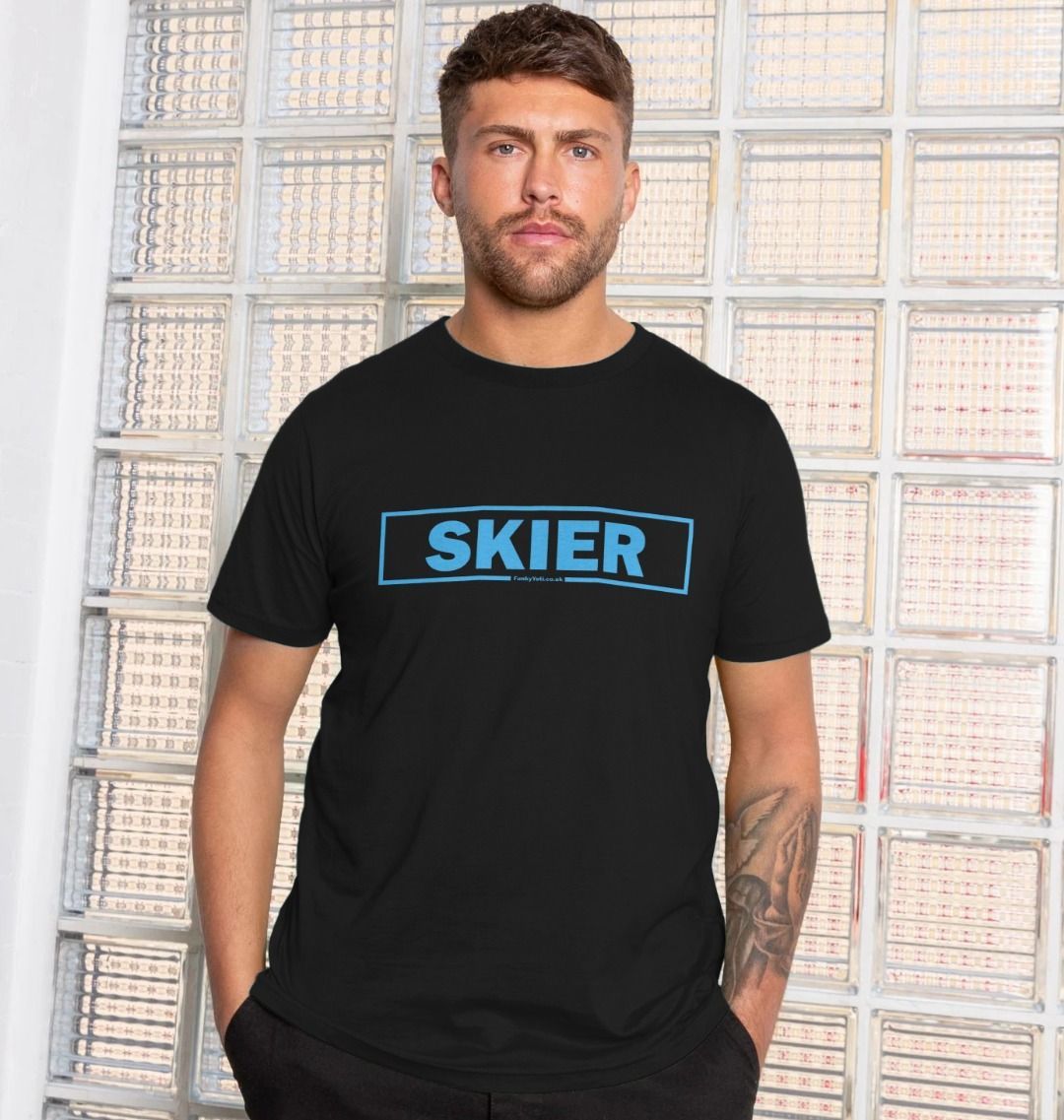 Men's Skier Censor Bar Organic Tee