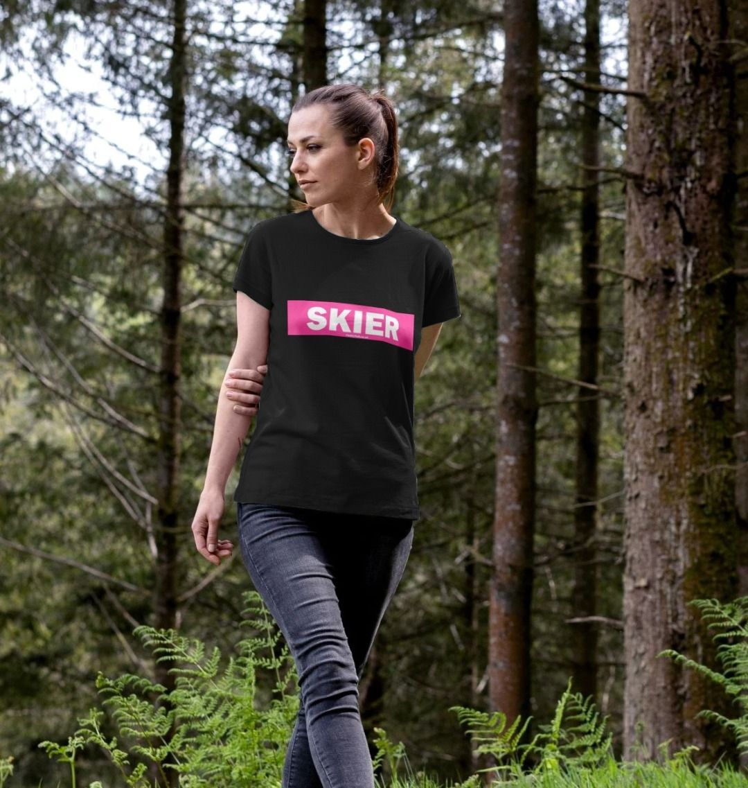 Women's Skier Censor Bar Organic Tee