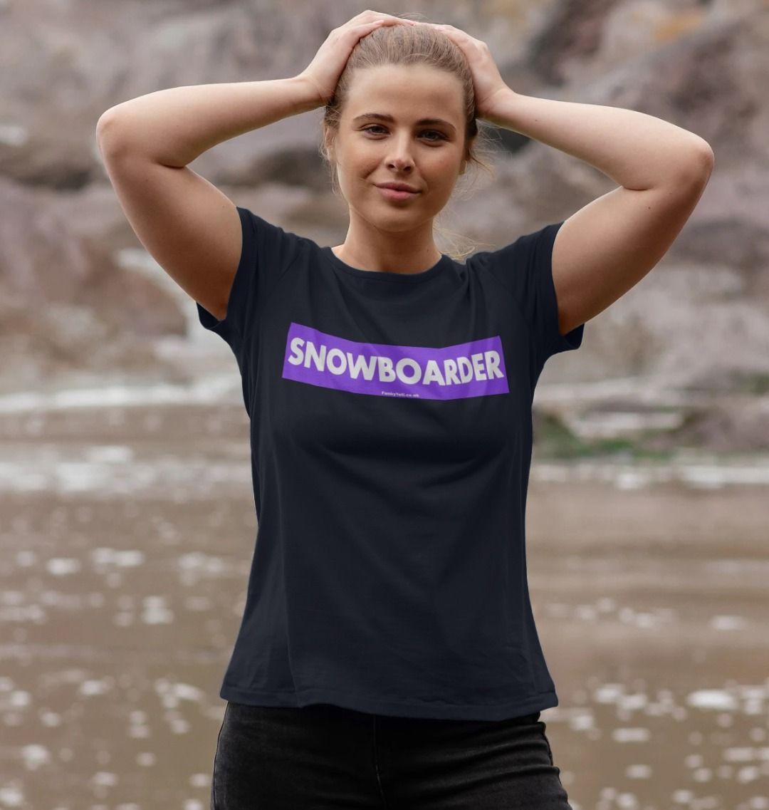 Women's Snowboarder Censor Bar Organic Tee