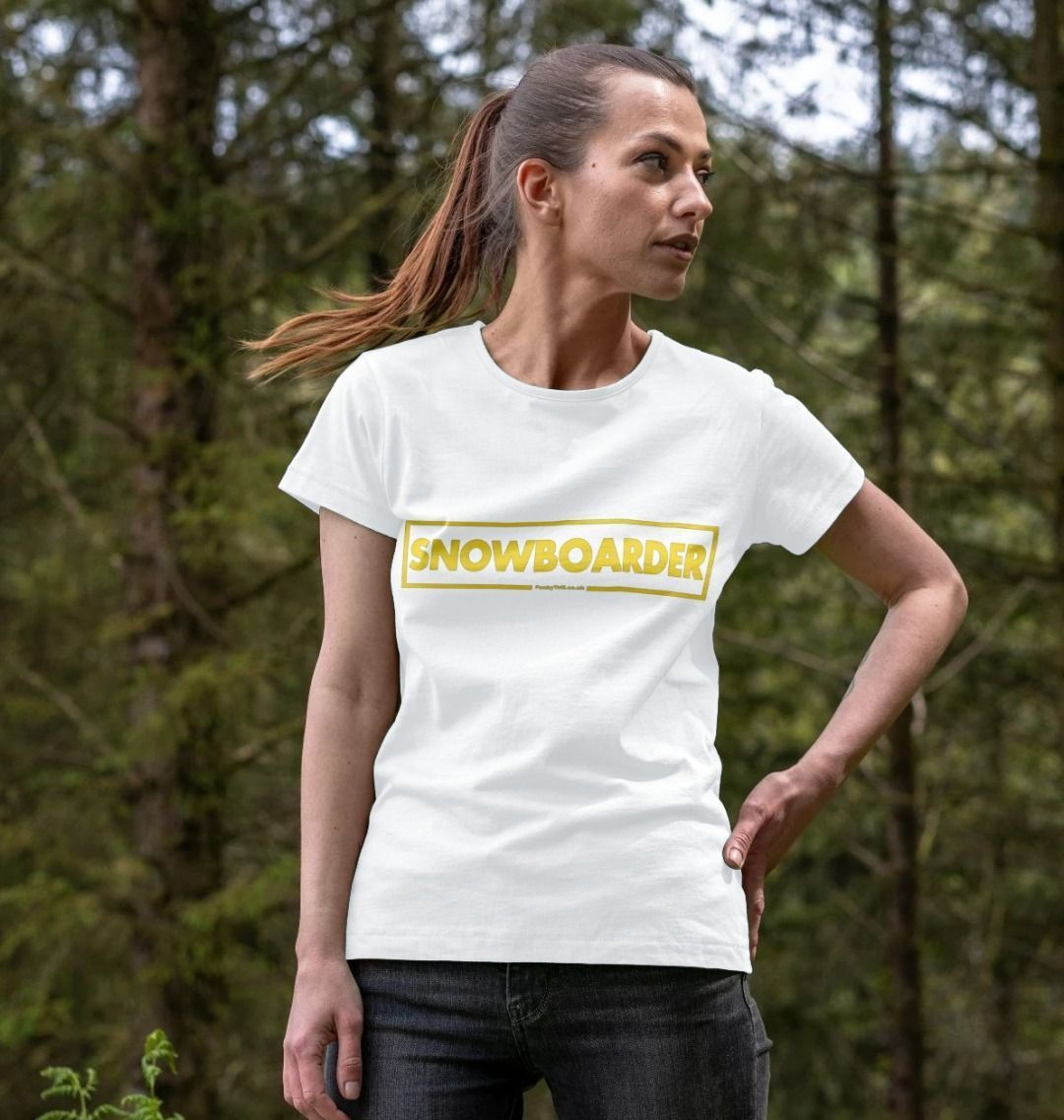 Women's Snowboarder Censor Bar Organic Tee