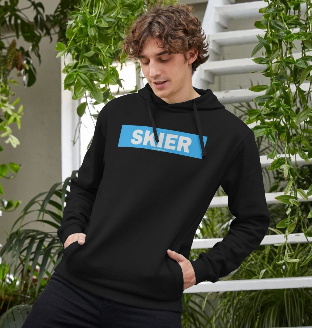 Men's Skier Censor Bar Organic Pullover Hoodie