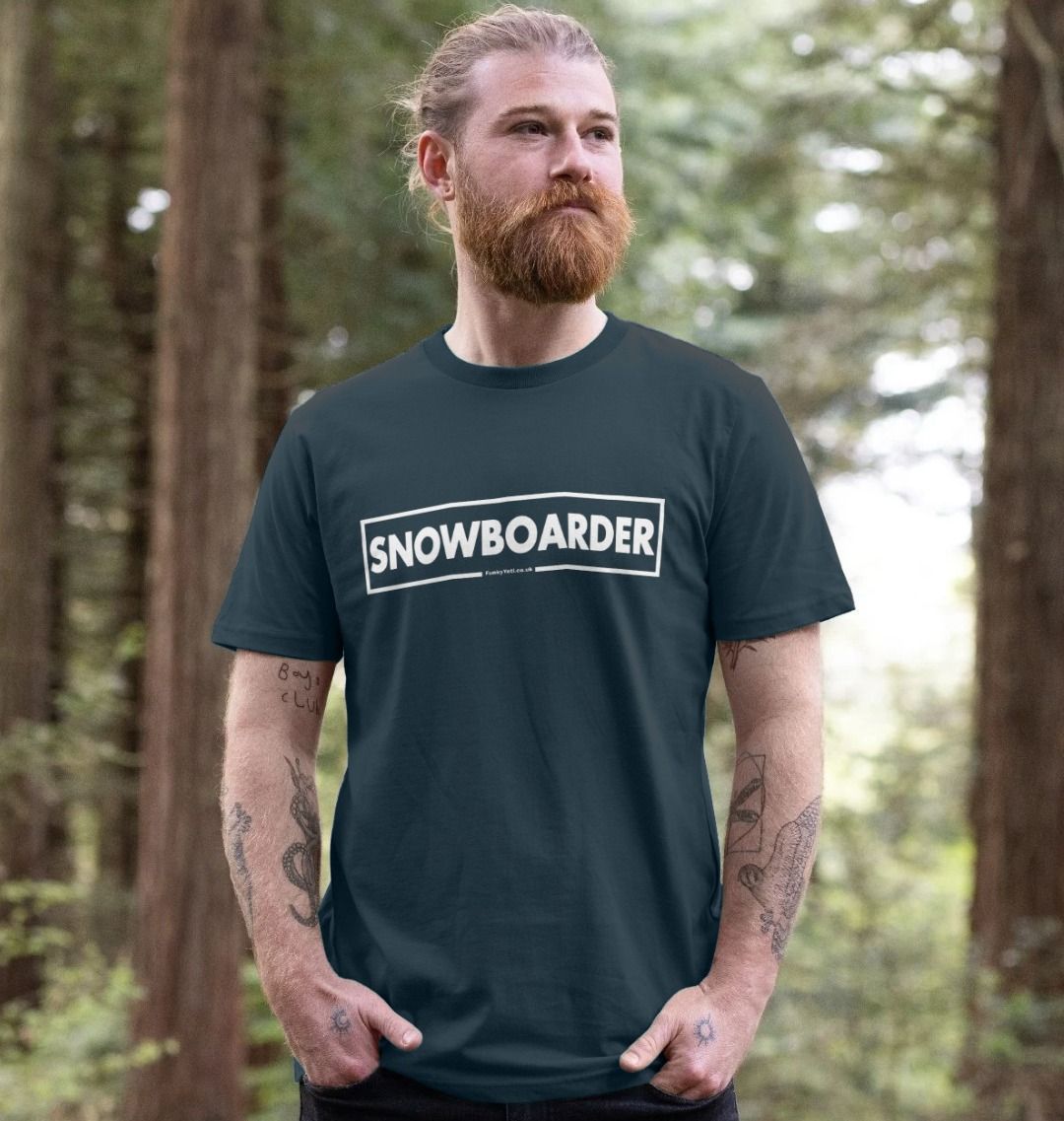Men's Snowboarder Censor Bar Organic Tee