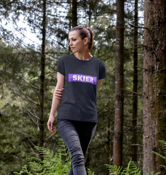 Women's Skier Censor Bar Organic Tee