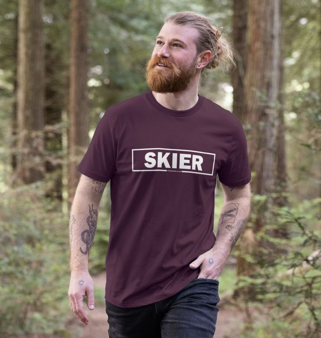 Men's Skier Censor Bar Organic Tee