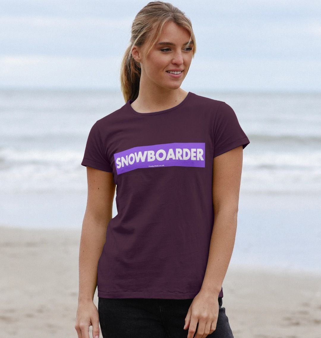 Women's Snowboarder Censor Bar Organic Tee
