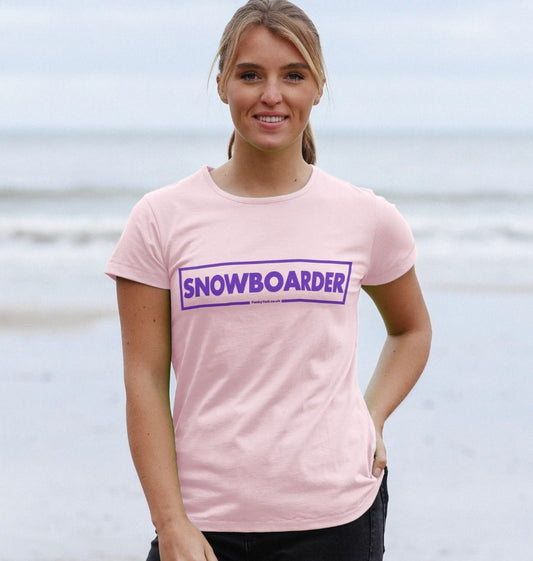 Women's Snowboarder Censor Bar Organic Tee