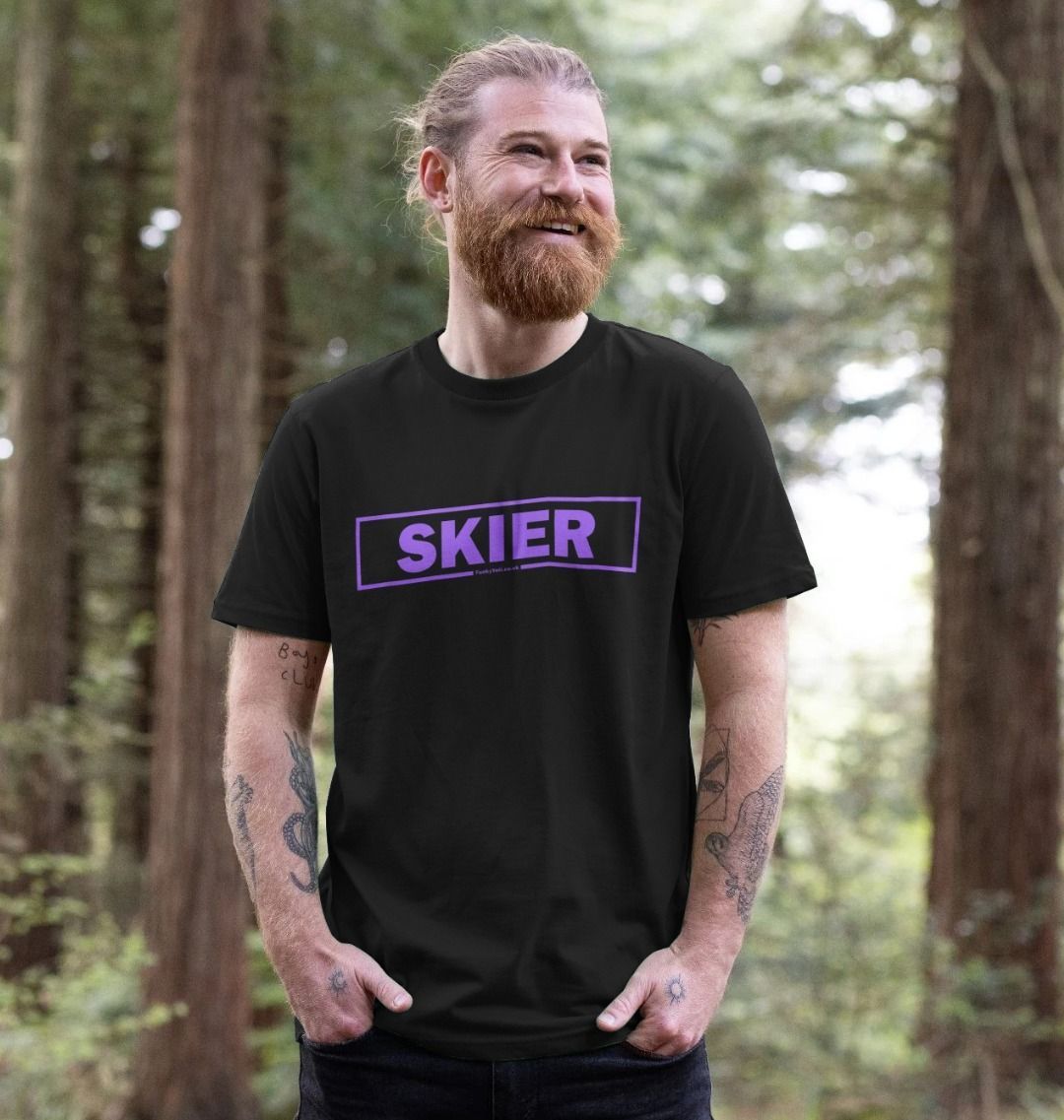 Men's Skier Censor Bar Organic Tee