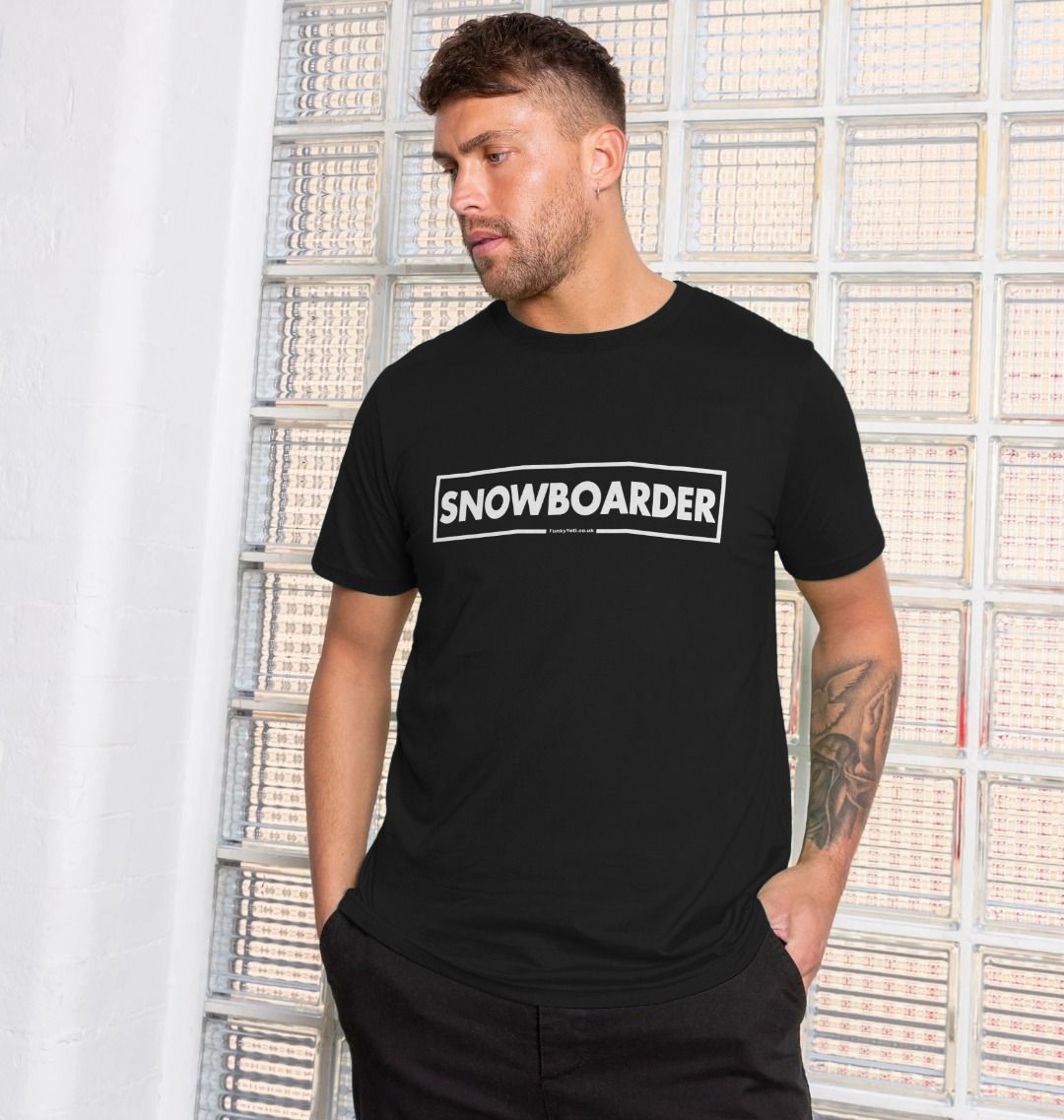 Men's Snowboarder Censor Bar Organic Tee