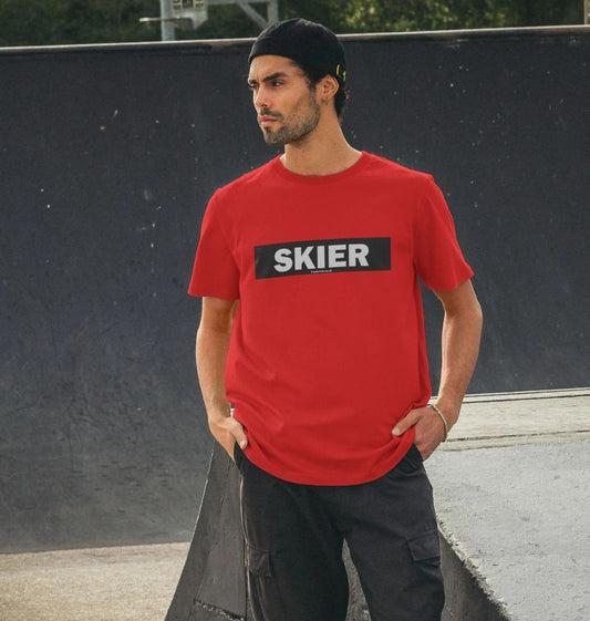 Men's Skier Censor Bar Organic Tee