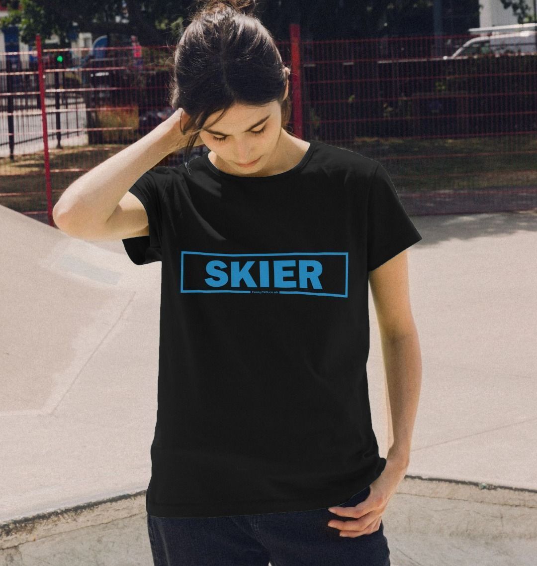 Women's Skier Censor Bar Organic Tee
