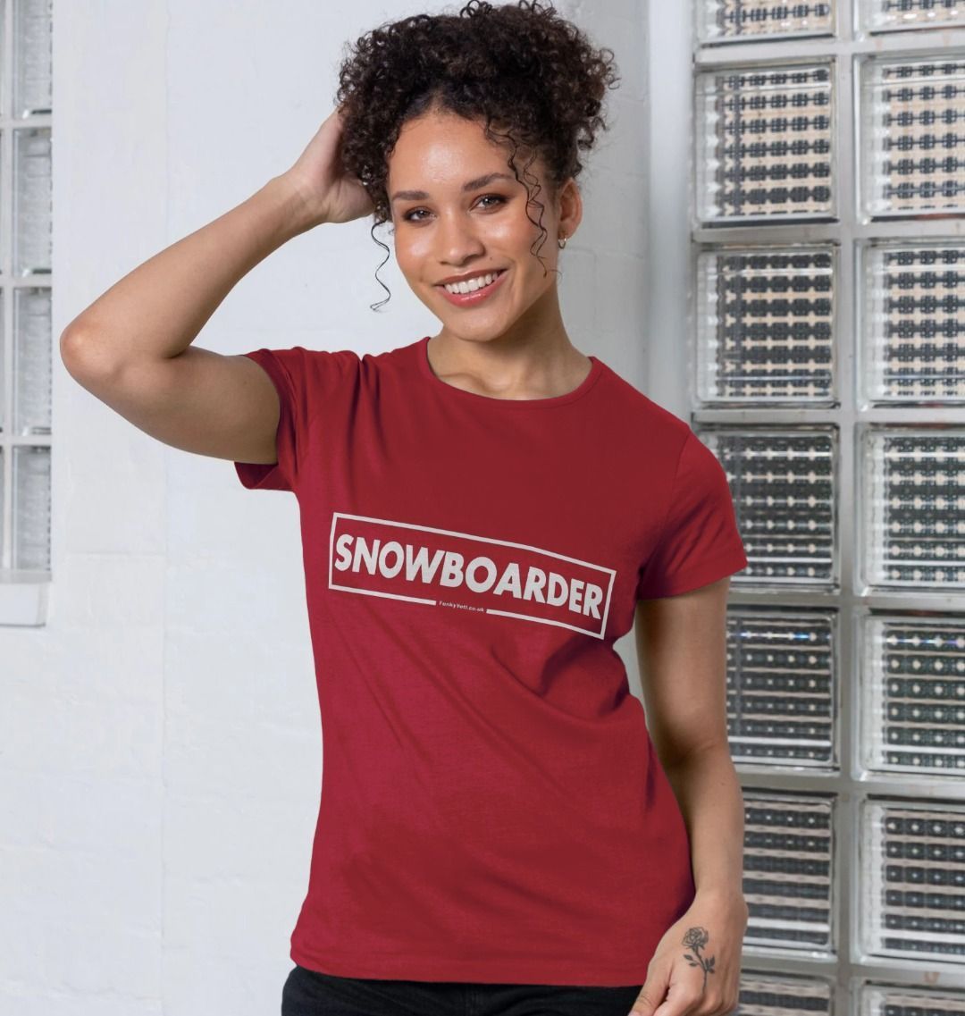 Women's Snowboarder Censor Bar Organic Tee
