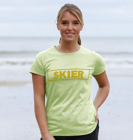 Women's Skier Censor Bar Organic Tee