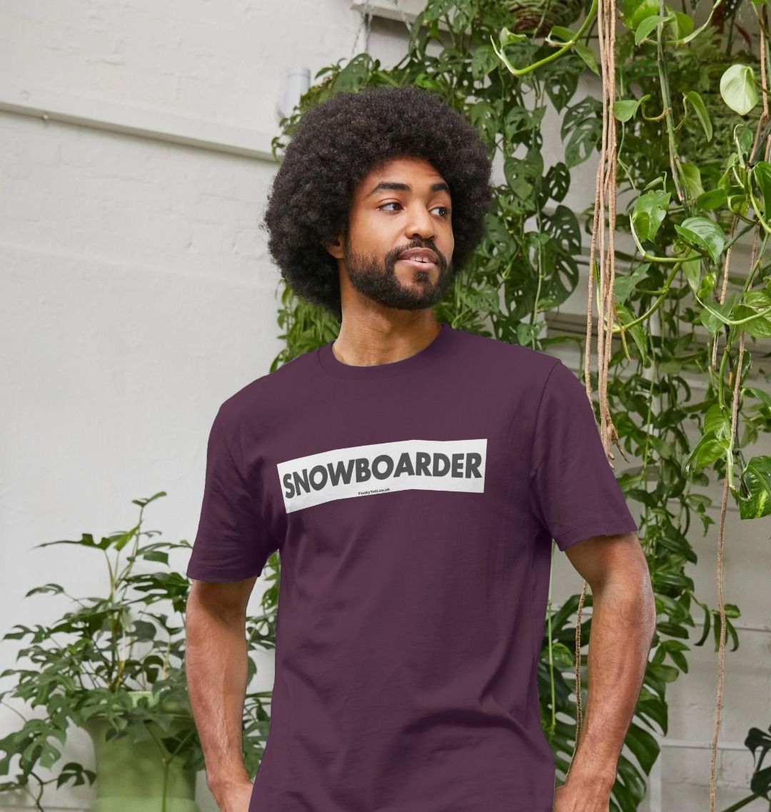 Men's Snowboarder Censor Bar Organic Tee