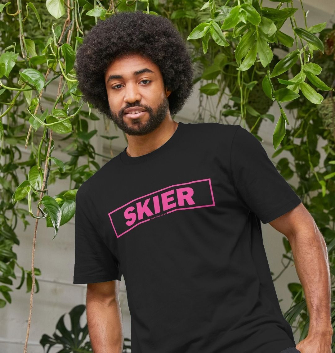 Men's Skier Censor Bar Organic Tee