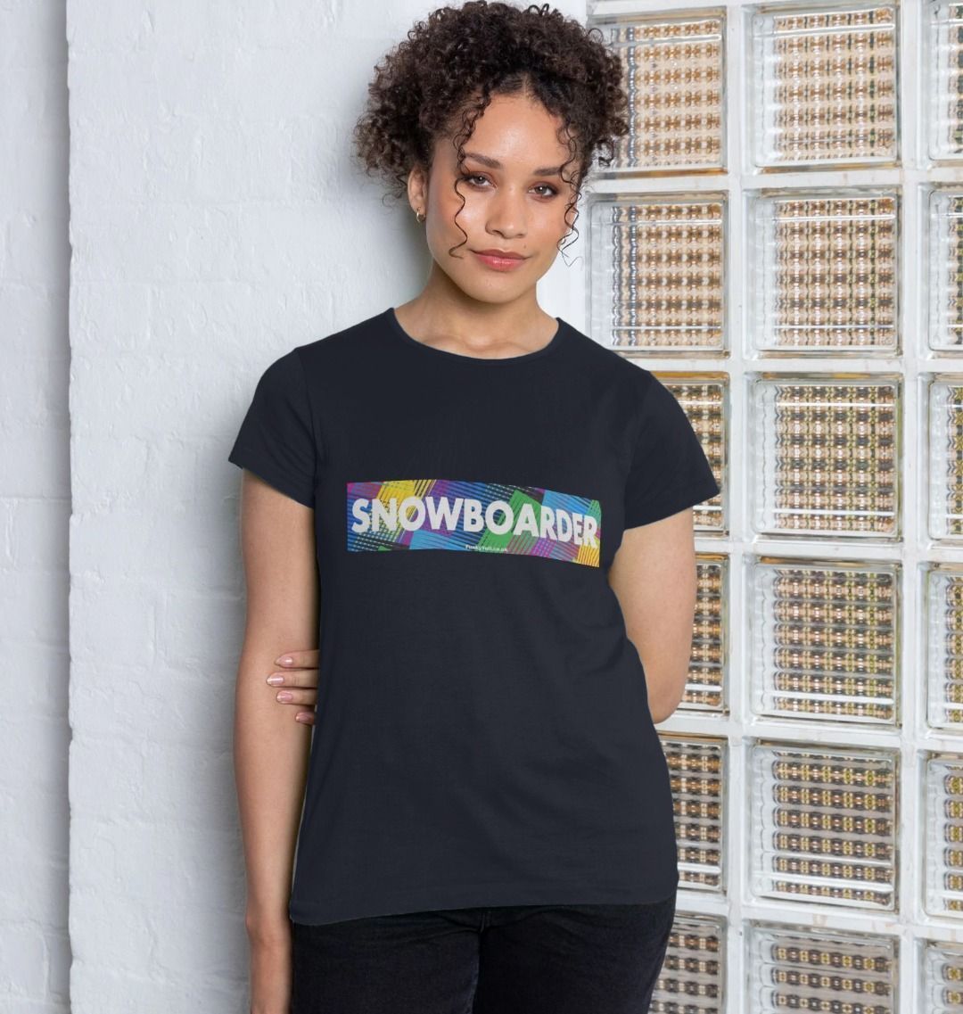 Women's Snowboarder Censor Bar Organic Tee