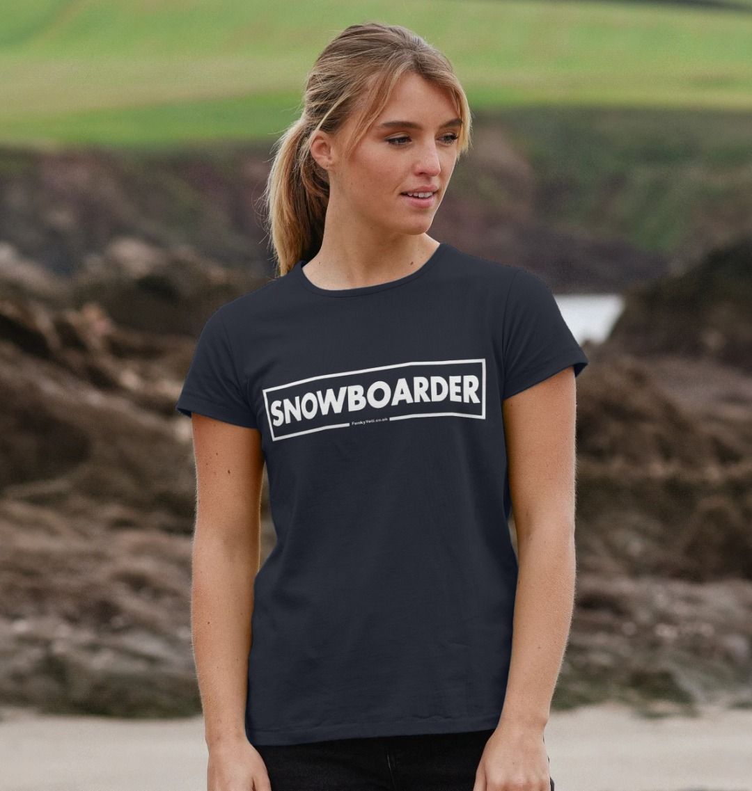 Women's Snowboarder Censor Bar Organic Tee
