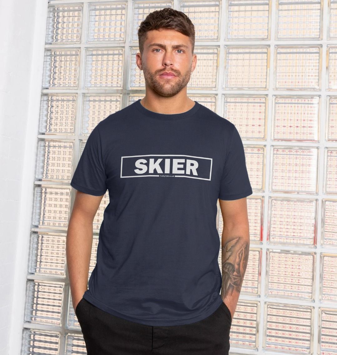 Men's Skier Censor Bar Organic Tee