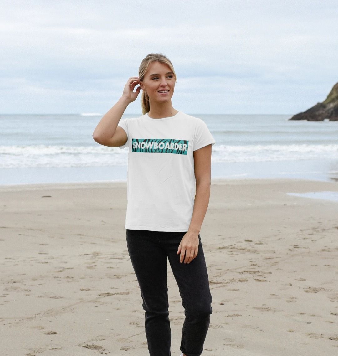 Women's Snowboarder Censor Bar Organic Tee