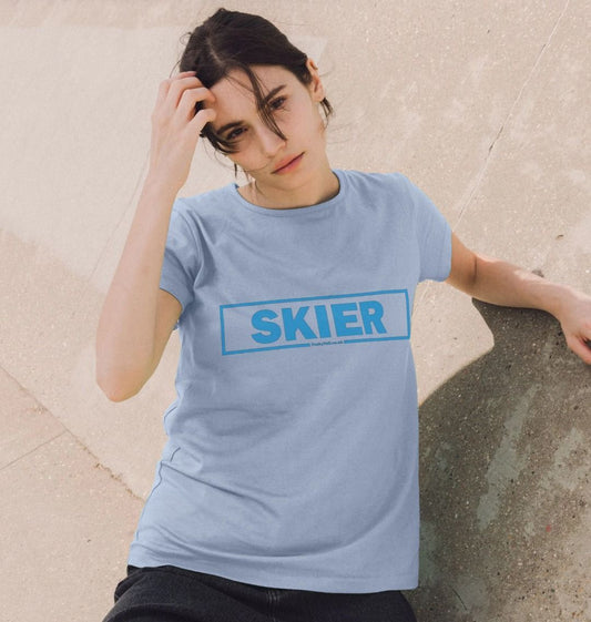 Women's Skier Censor Bar Organic Tee