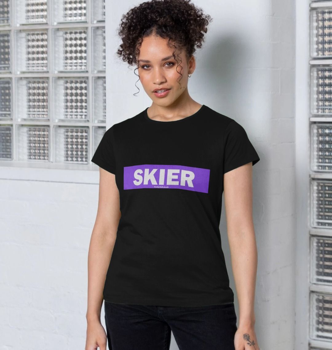 Women's Skier Censor Bar Organic Tee