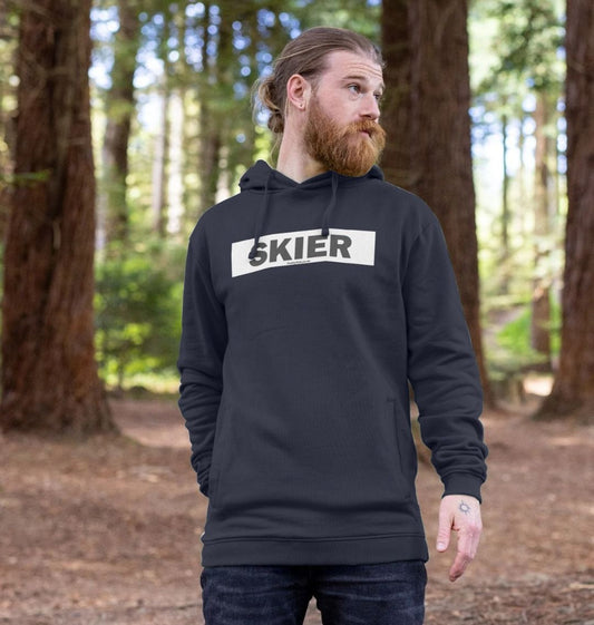 Men's Skier Censor Bar Organic Pullover Hoodie