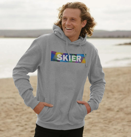 Men's Skier Censor Bar Organic Pullover Hoodie