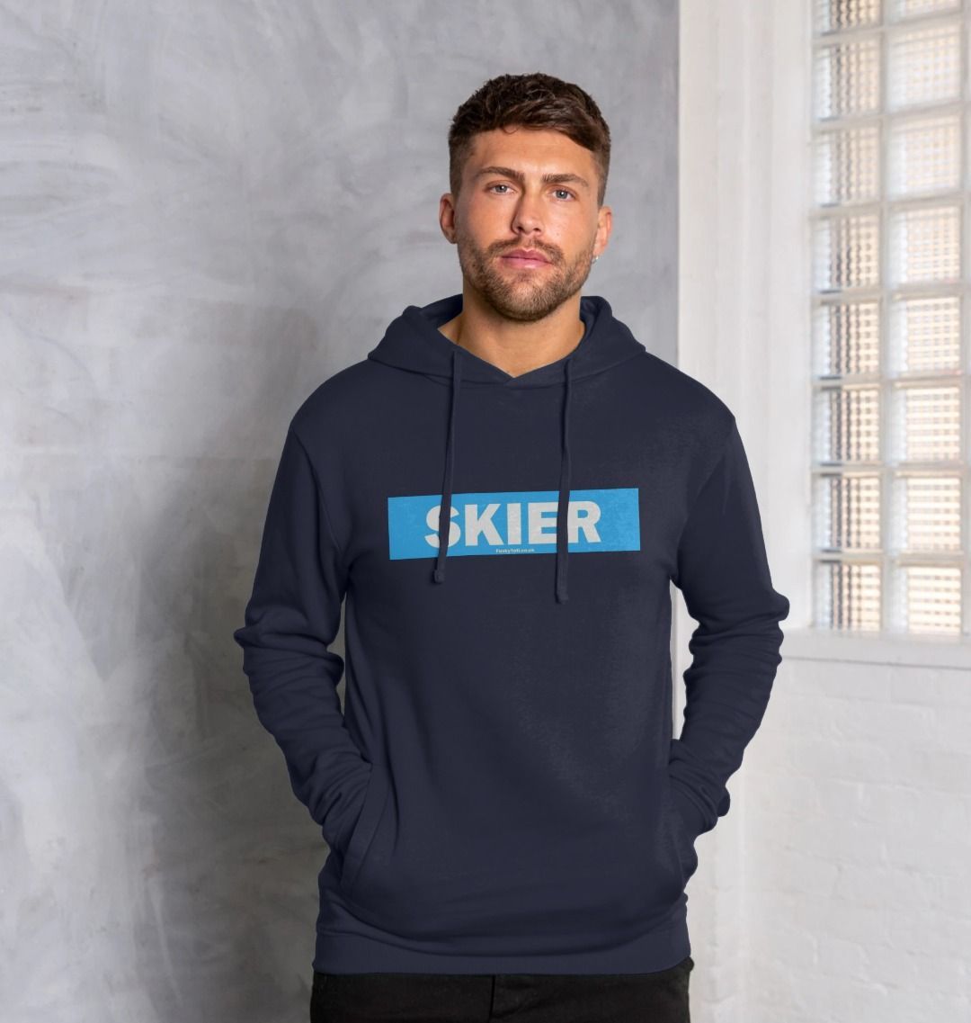 Men's Skier Censor Bar Organic Pullover Hoodie