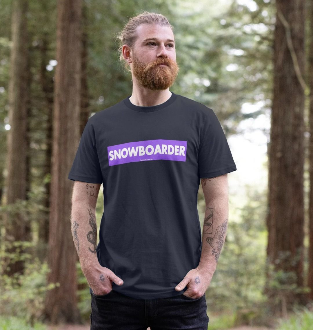 Men's Snowboarder Censor Bar Organic Tee