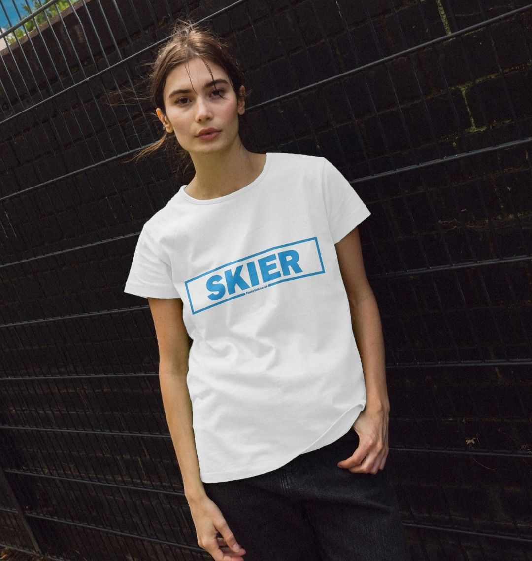 Women's Skier Censor Bar Organic Tee