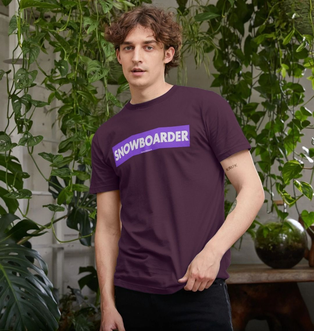 Men's Snowboarder Censor Bar Organic Tee
