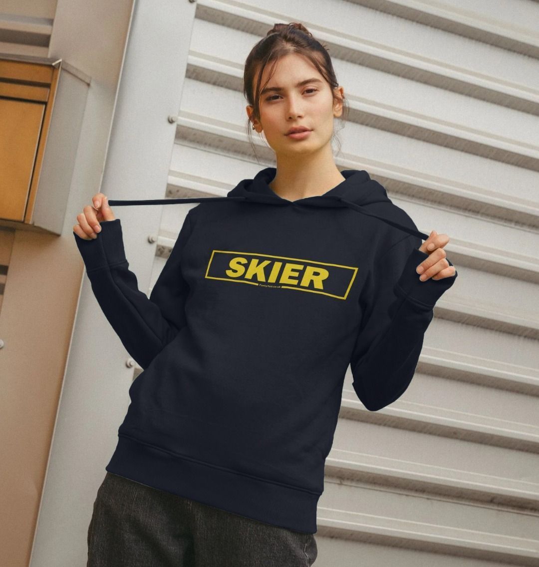 Women's Skier Censor Bar Organic Pullover Hoodie