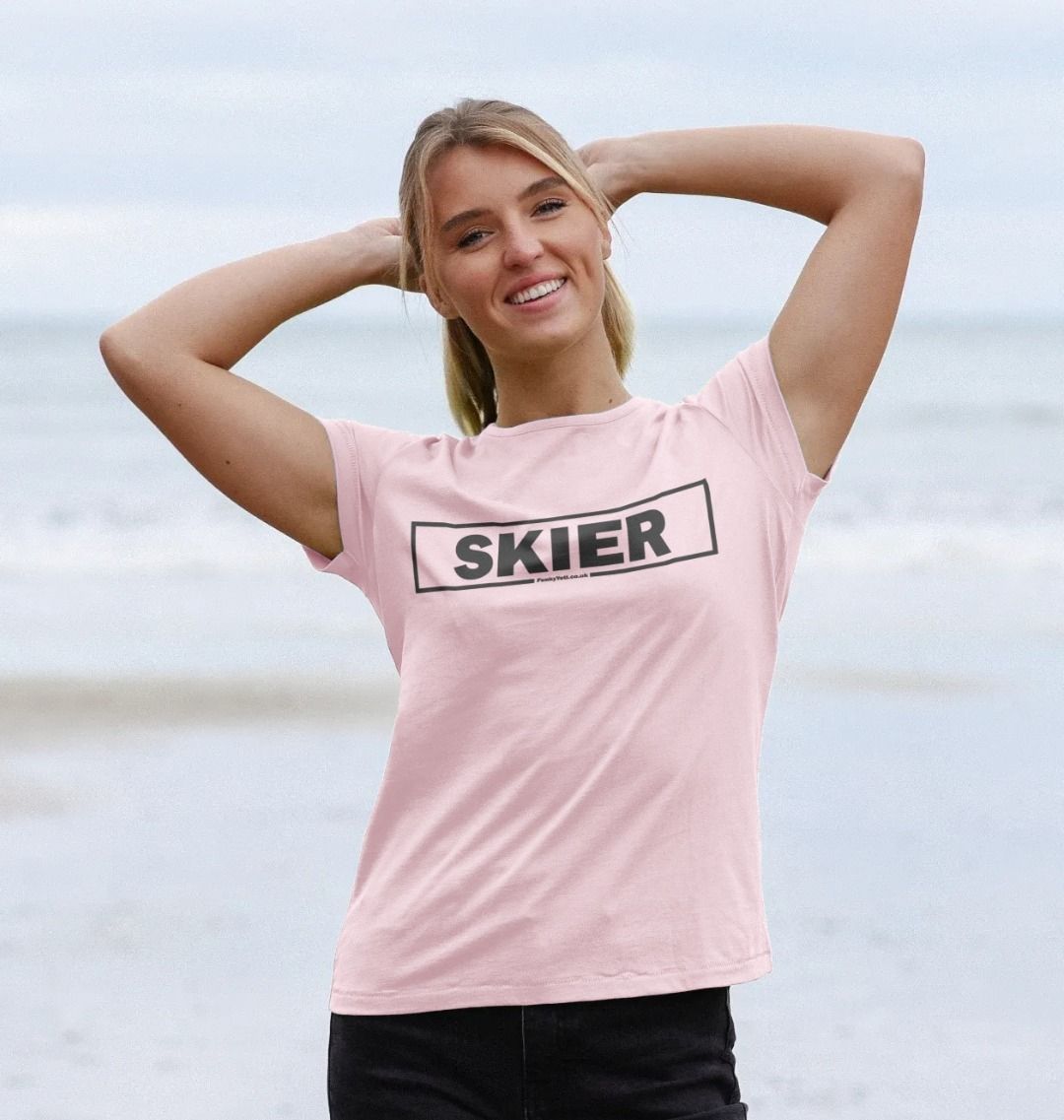 Women's Skier Censor Bar Organic Tee