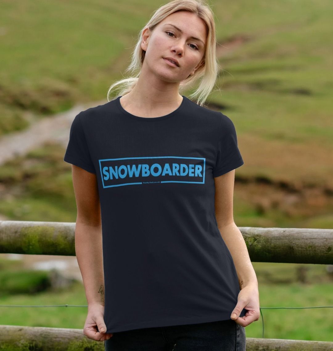 Women's Snowboarder Censor Bar Organic Tee