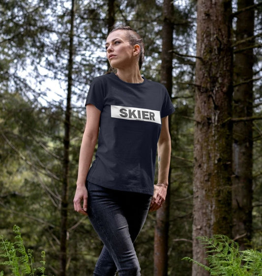 Women's Skier Censor Bar Organic Tee